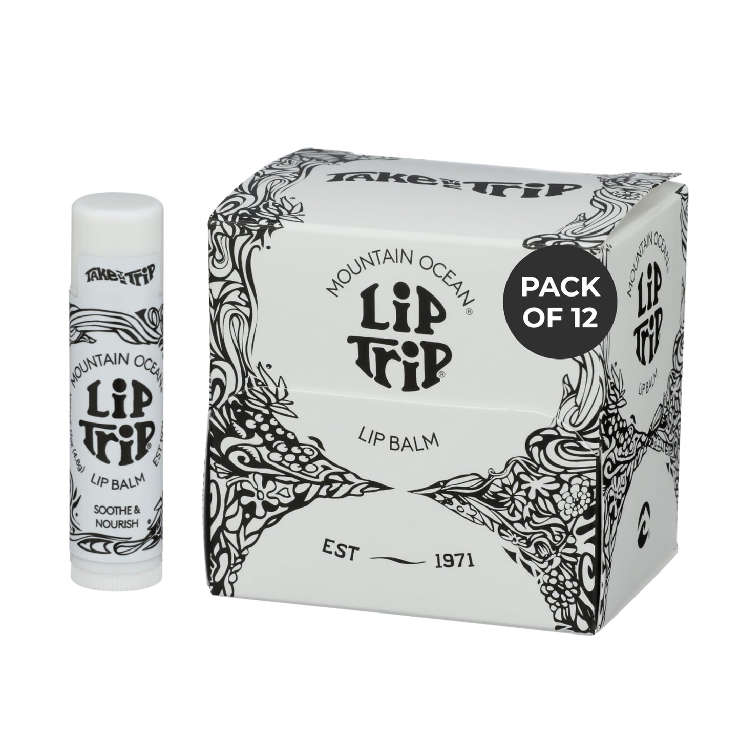 Mountain Ocean | LIP TRIP - LIP BALM (White) Box of 12