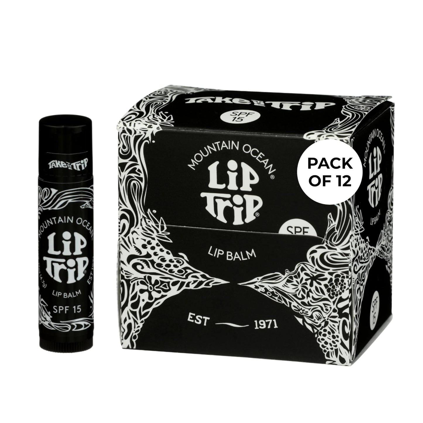Mountain Ocean | LIP TRIP - SPF 15 (Black) Box of 12