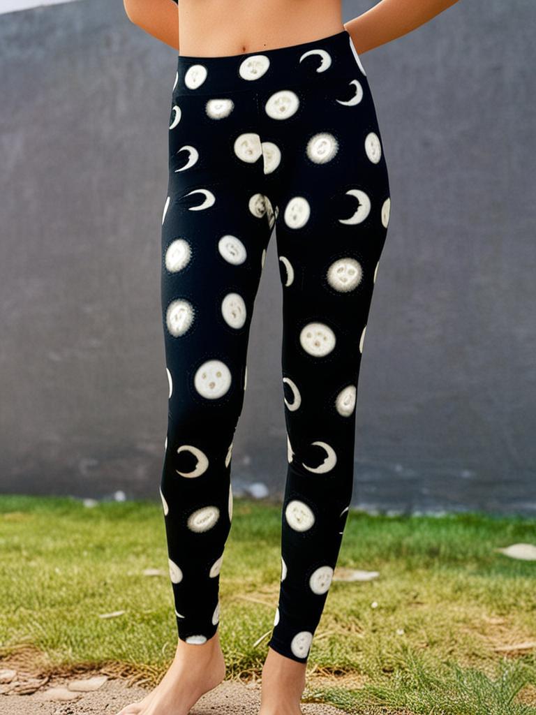Lularoe Black and White Moon Stars Leggings
