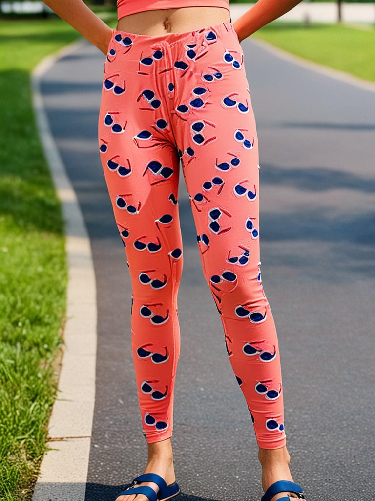 Lularoe Pink and Heart Shades Leggings
