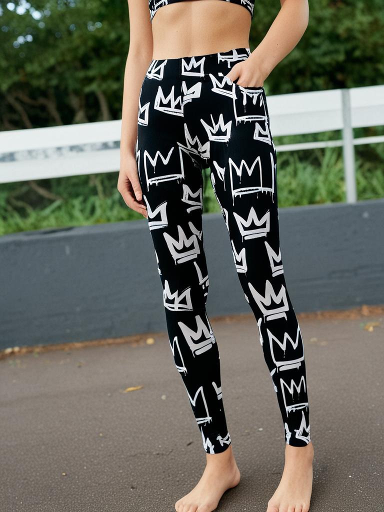 Lularoe Black and White Drip Leggings