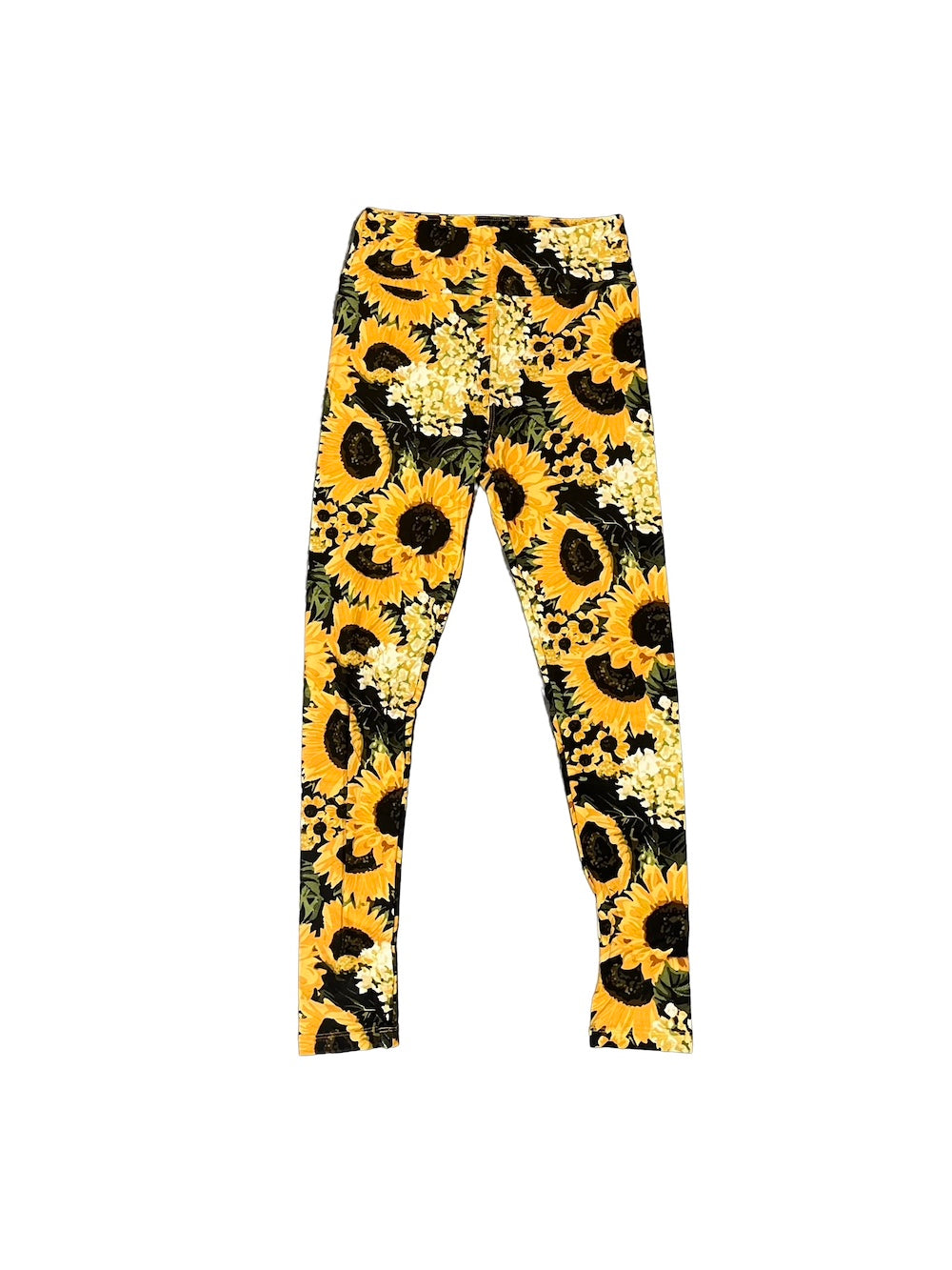 Lularoe Orange and Sunflowers Leggings