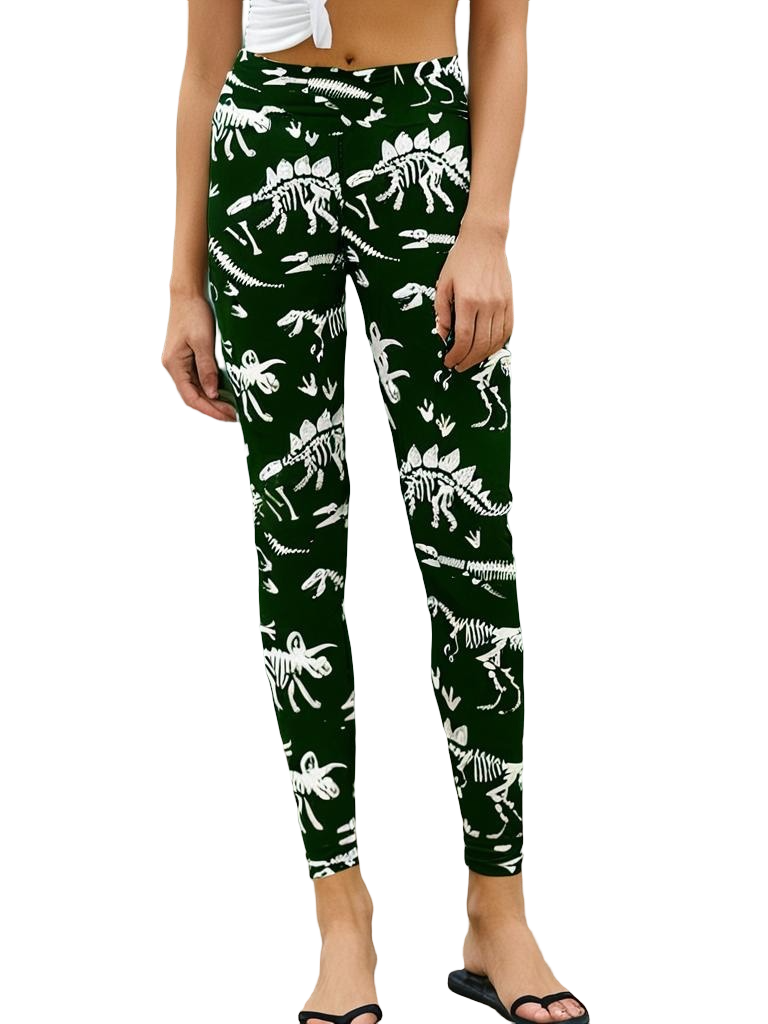 Lularoe Green and T Rex Leggings