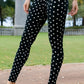 Lularoe Black and Cream Mini Polka Dots Leggings