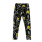 Lularoe Black and Yellow Patch of Flowers Leggings