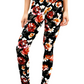 Lularoe Black and Red Flowers Leggings