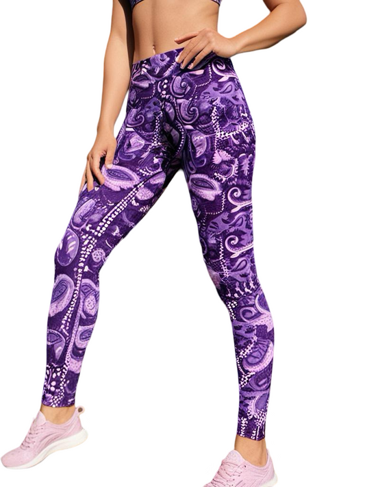 Lularoe Purple and Pink Pattern Kit Leggings