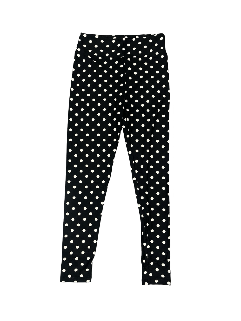 Lularoe Black and Cream Mini Polka Dots Leggings