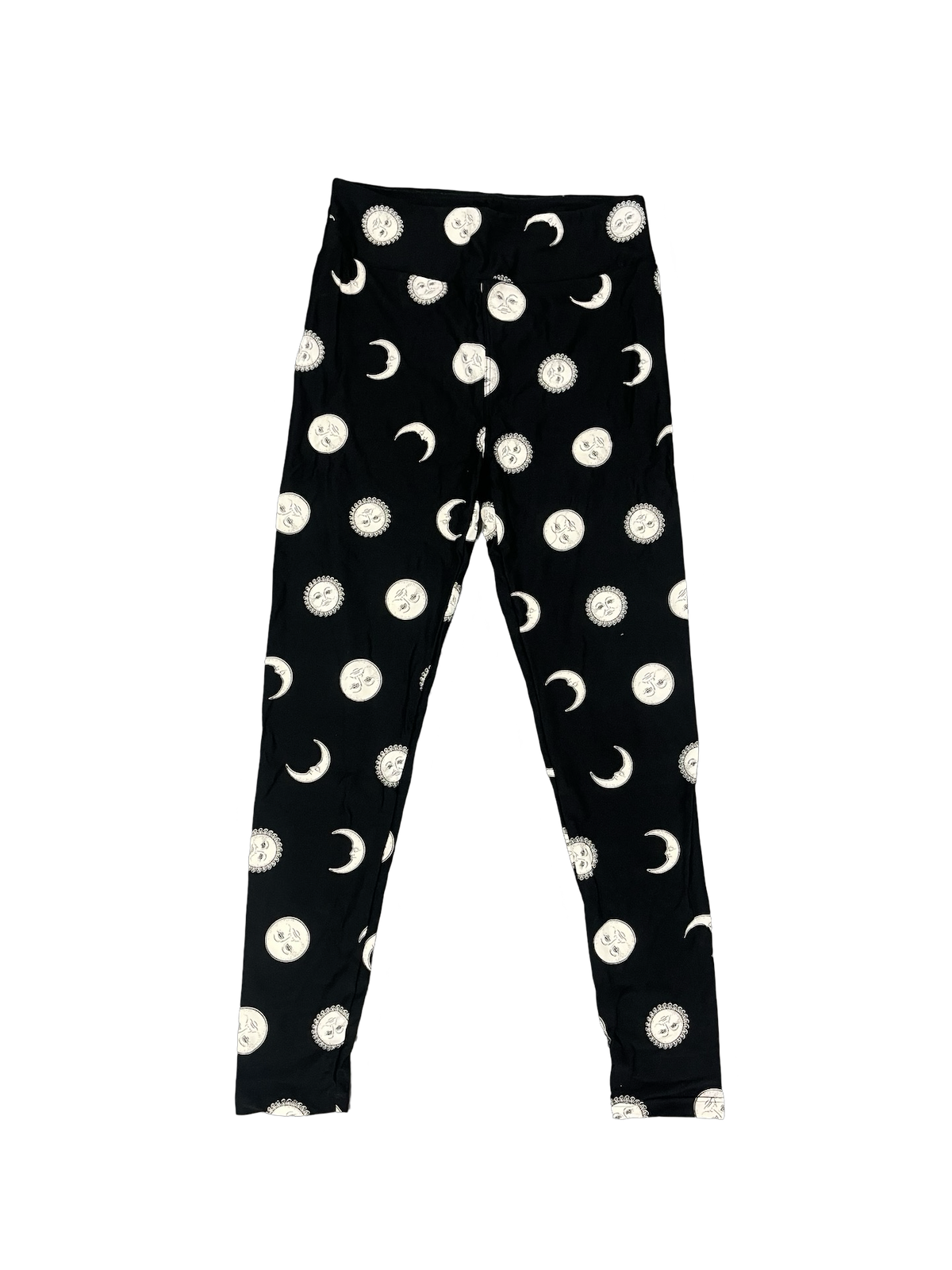 Lularoe Black and White Smiling Sun Leggings