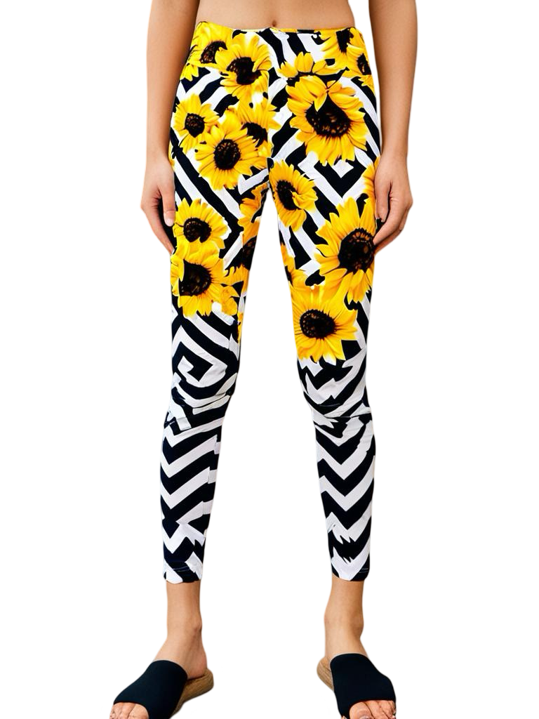 Lularoe Yellow and Sunflowers Leggings